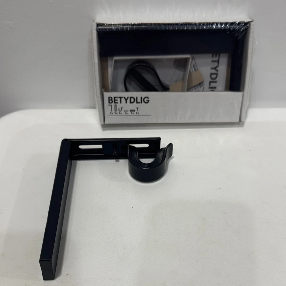 IKEA BETYDLIG Black Curtain Rod Bracket